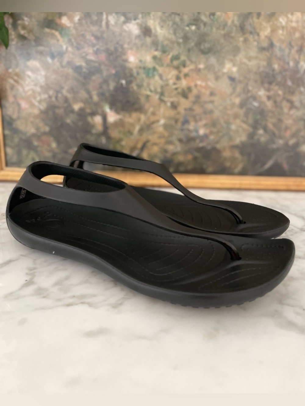 Crocs Sexi Serena Sandals Black Size 7 Like New